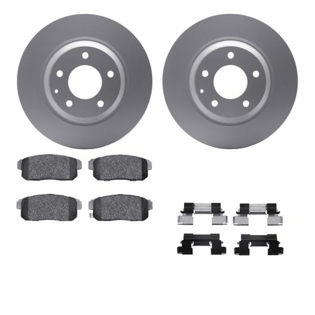 DYNAMIC FRICTION CO 4512-80071, Geospec Rotors with 5000 Advanced Brake Pads includes Hardware, Silver 4512-80071